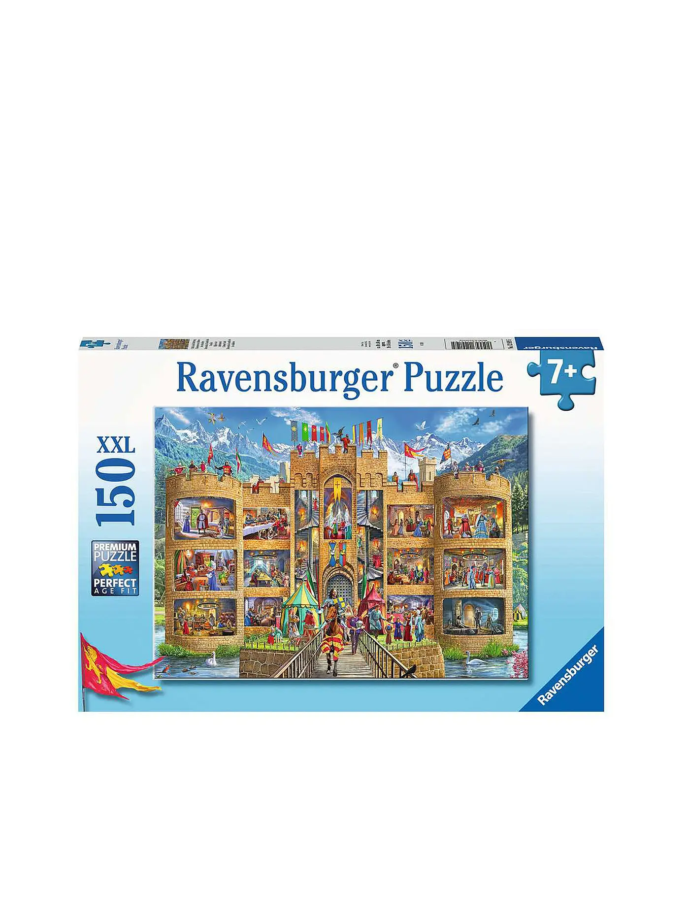 RAVENSBURGER | Kinderpuzzle - Blick in die Ritterburg 150 Teile | 